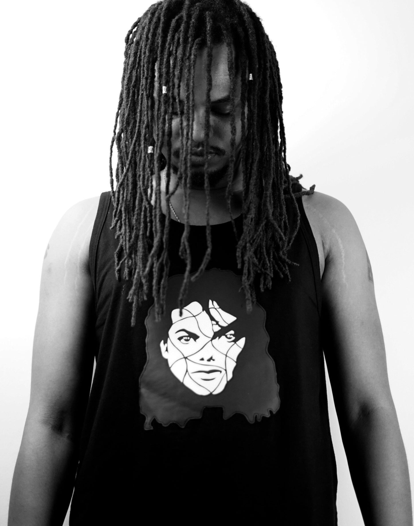 M.J Black & White Mosaic Tank Top