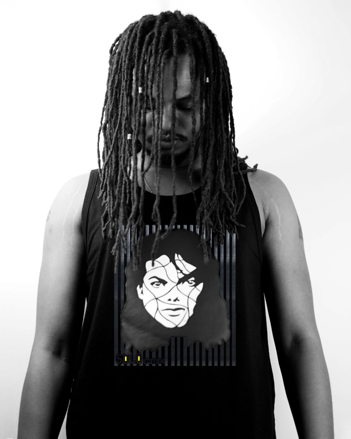 M.J Black & White Mosaic Tank Top