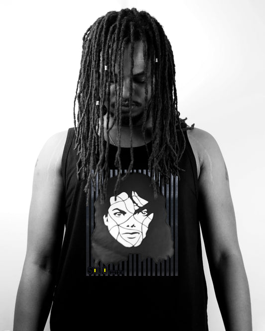 M.J Black & White Mosaic Tank Top